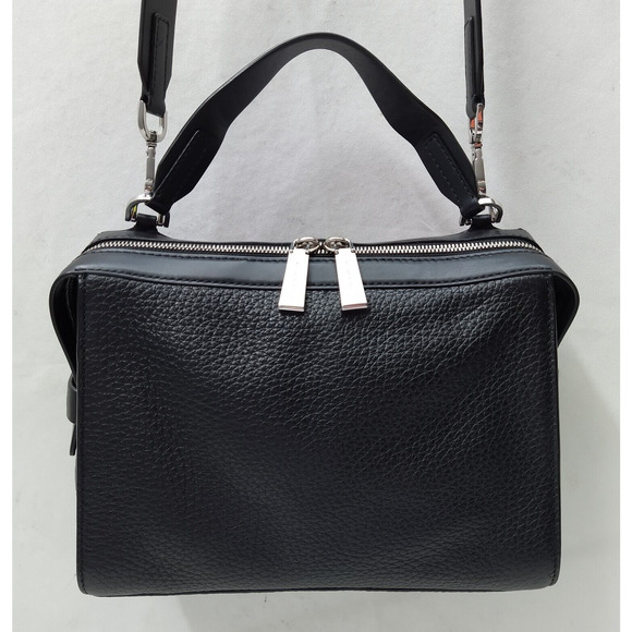 Michael Kors Ingrid Black Pebbled Leather Crossbody Shoulder Bag -NWT $298 - Picture 4 of 16